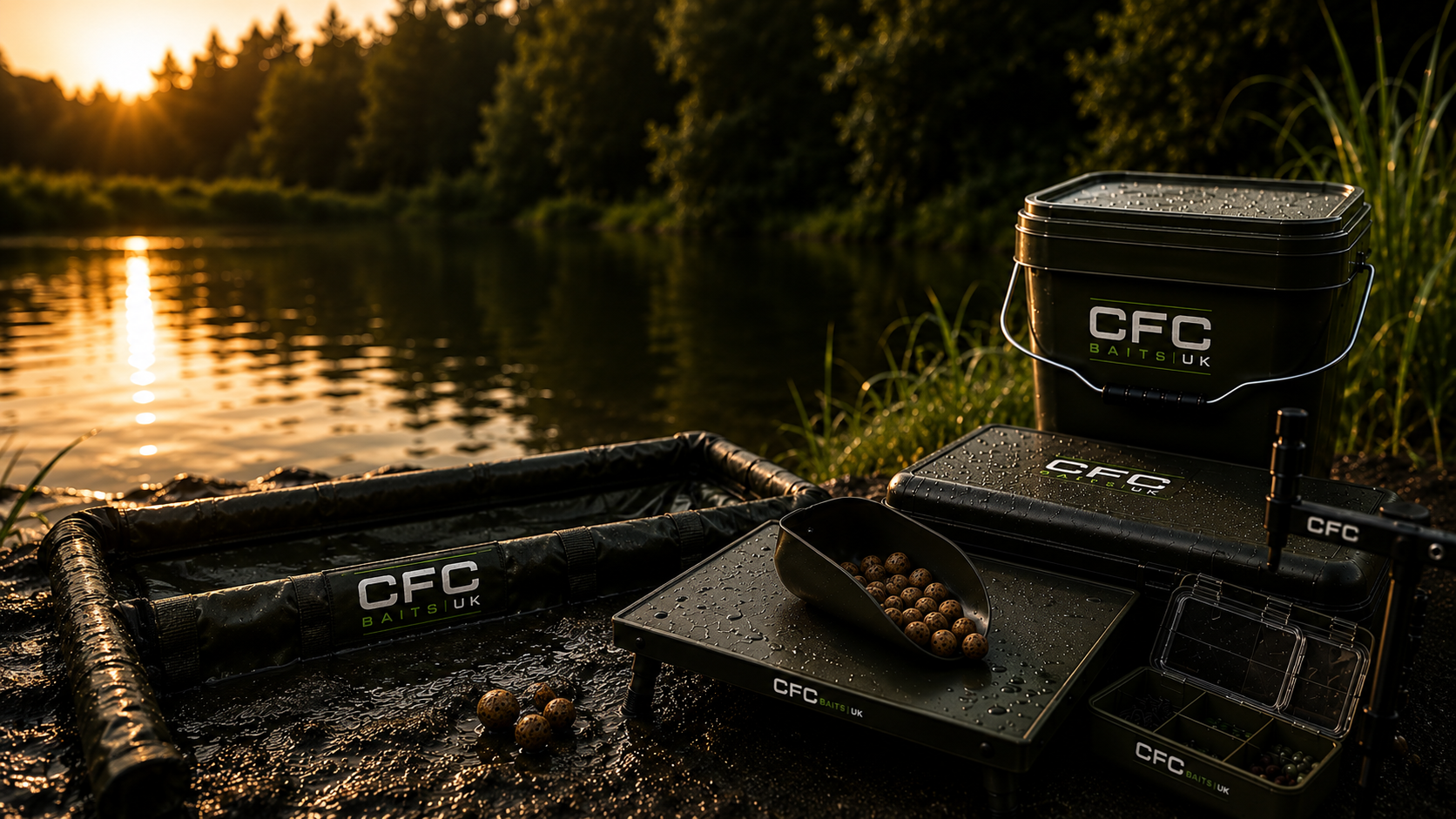 CFC Baits premium tackle at the lakeside
